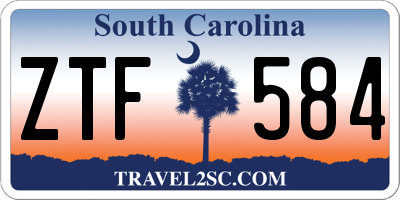 SC license plate ZTF584