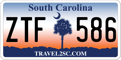 SC license plate ZTF586