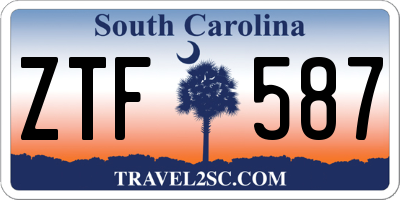 SC license plate ZTF587