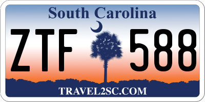 SC license plate ZTF588
