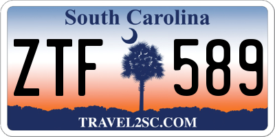SC license plate ZTF589