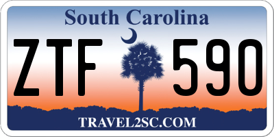 SC license plate ZTF590