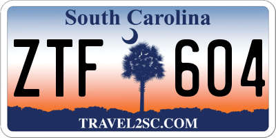 SC license plate ZTF604