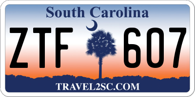 SC license plate ZTF607