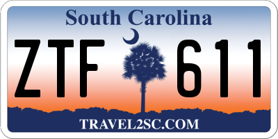 SC license plate ZTF611