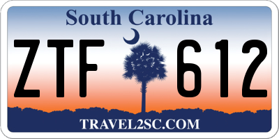 SC license plate ZTF612