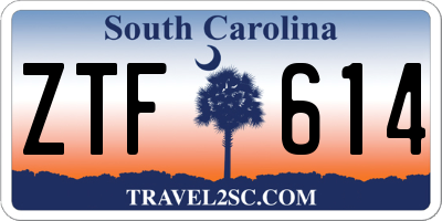 SC license plate ZTF614