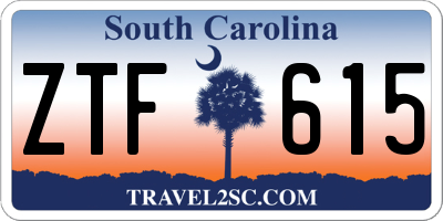 SC license plate ZTF615