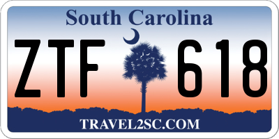 SC license plate ZTF618