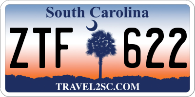 SC license plate ZTF622