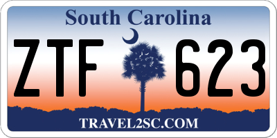 SC license plate ZTF623