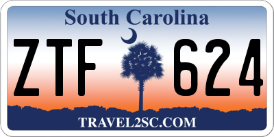 SC license plate ZTF624