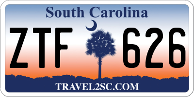 SC license plate ZTF626