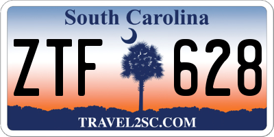 SC license plate ZTF628