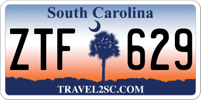 SC license plate ZTF629