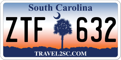 SC license plate ZTF632