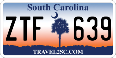 SC license plate ZTF639