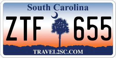 SC license plate ZTF655