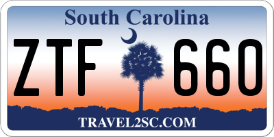 SC license plate ZTF660
