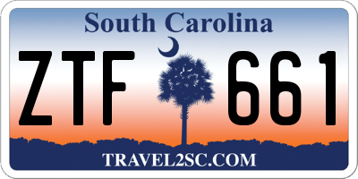 SC license plate ZTF661