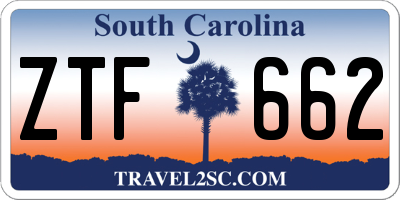 SC license plate ZTF662