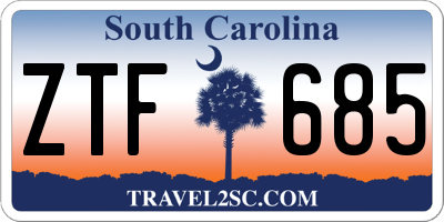 SC license plate ZTF685