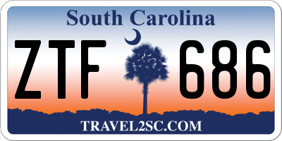 SC license plate ZTF686