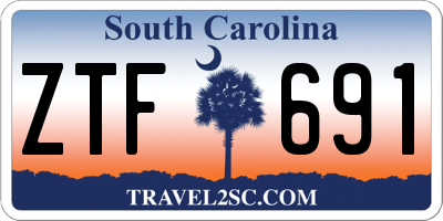 SC license plate ZTF691