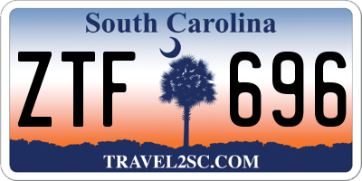 SC license plate ZTF696