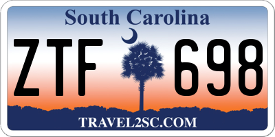 SC license plate ZTF698