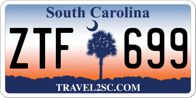 SC license plate ZTF699