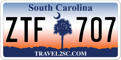 SC license plate ZTF707