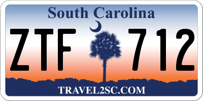 SC license plate ZTF712