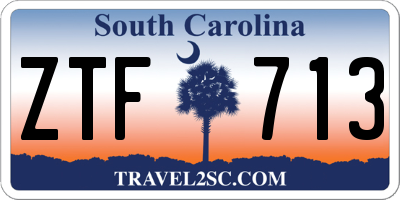 SC license plate ZTF713