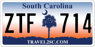SC license plate ZTF714