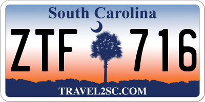 SC license plate ZTF716