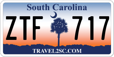 SC license plate ZTF717