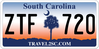 SC license plate ZTF720