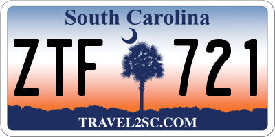 SC license plate ZTF721