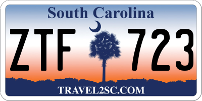 SC license plate ZTF723
