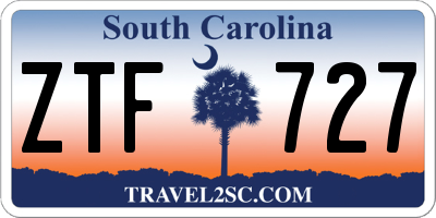 SC license plate ZTF727