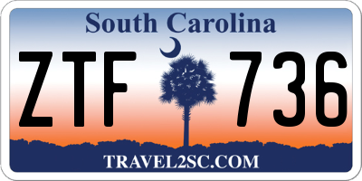 SC license plate ZTF736