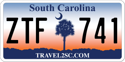 SC license plate ZTF741