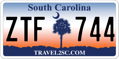 SC license plate ZTF744