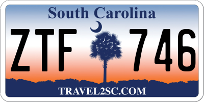 SC license plate ZTF746
