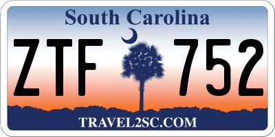 SC license plate ZTF752