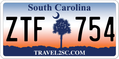 SC license plate ZTF754