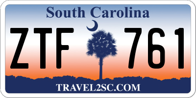 SC license plate ZTF761