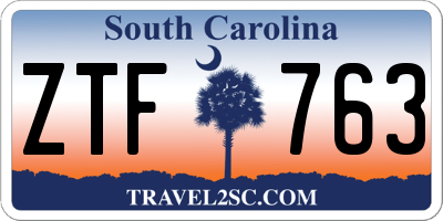 SC license plate ZTF763