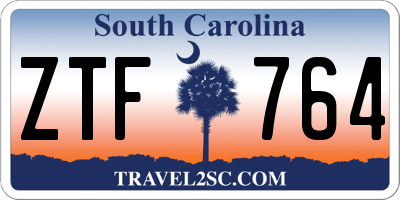SC license plate ZTF764